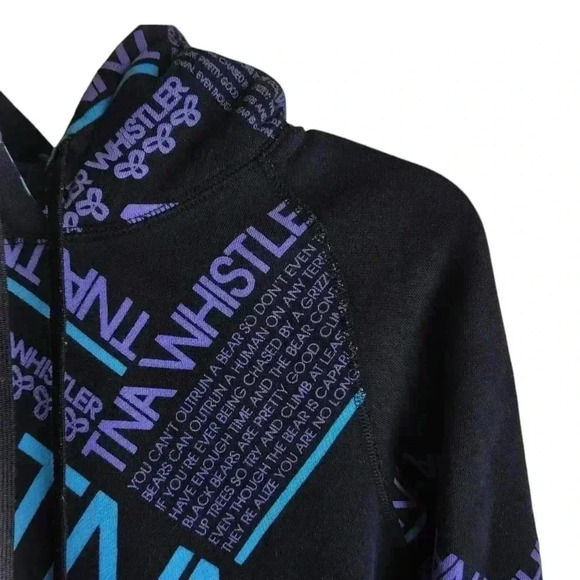 Aritzia TNA hoodie cotton blend sweatshirt Whistler ski snowboard black  wm L - Picture 4 of 12